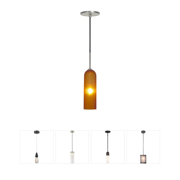 Jesco Lighting Envisage Vi Amber Glass Mini Pendant