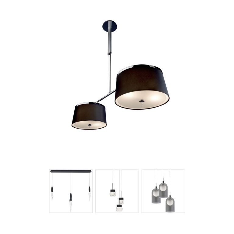 Jesco Leila Aluminum & Chrome Pendant