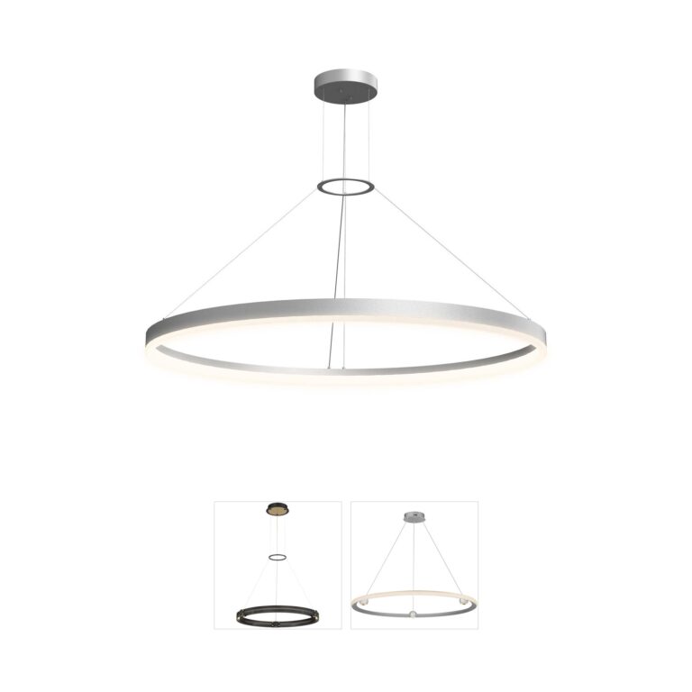 Sonneman Lighting Corona Bright Satin Aluminum LED Ring Pendant