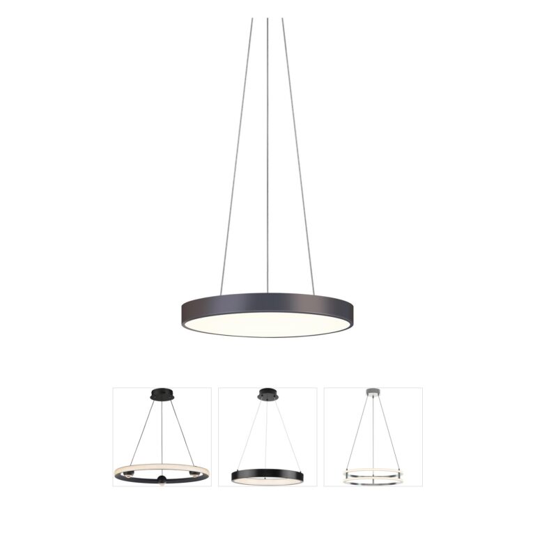 Sonneman Pi Ring Integrated LED Pendant in Black Bronze