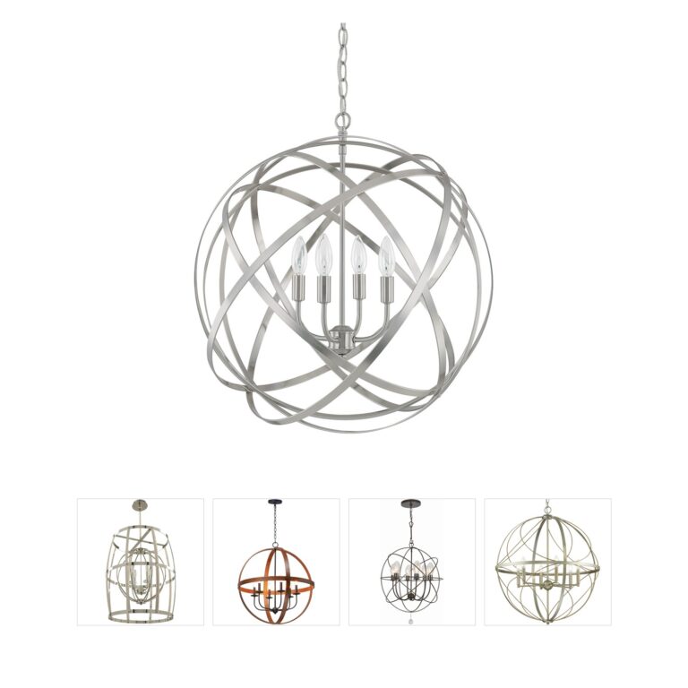 Capital Lighting Axis Brushed Nickel 4-Light Orb Pendant