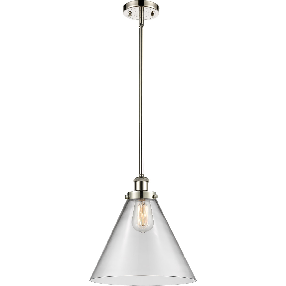 Innovations Lighting Ballston X-Large Cone Clear Glass LED Pendant