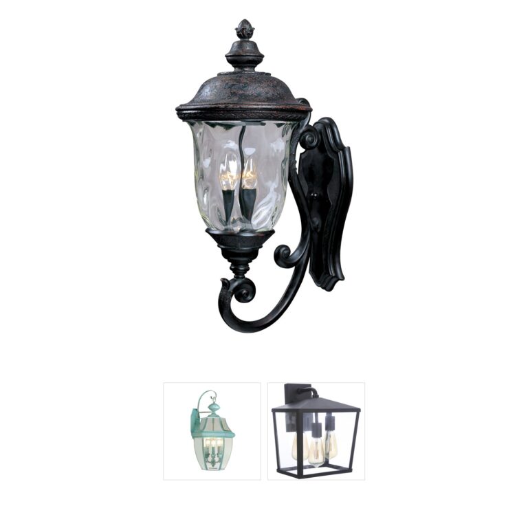 Maxim Lighting Carriage House DC 3-Light Oriental Bronze Outdoor Wall Lantern