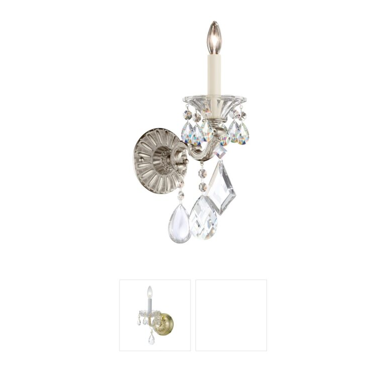 Schonbek La Scala Antique Silver Wall Sconce with Heritage Handcut Crystal