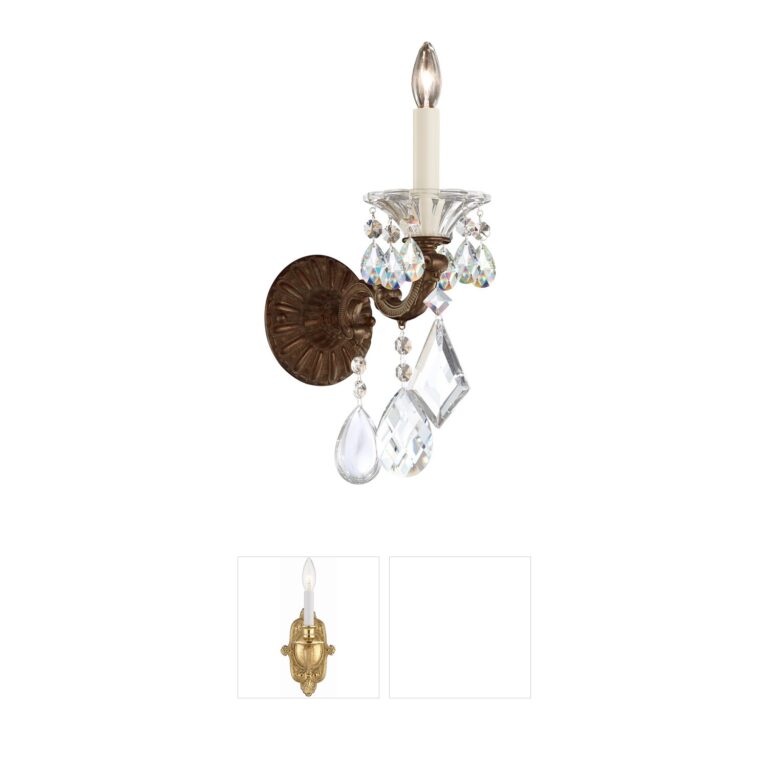 Schonbek La Scala Wall Sconce in Heirloom Bronze with Clear Crystals from Swarovski