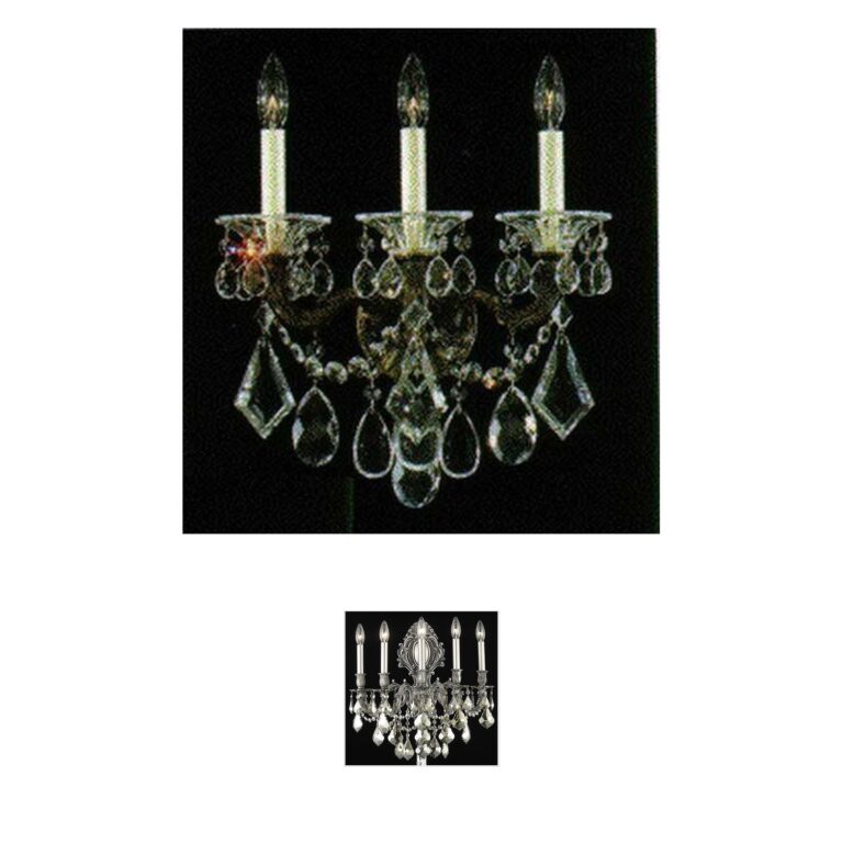 Schonbek La Scala Antique Silver Crystal Wall Sconce