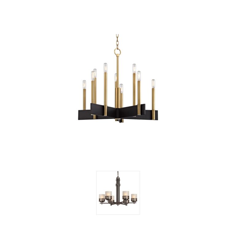 Hudson Valley Abrams Aged Brass 10-Light Chandelier