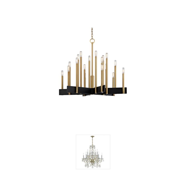 Hudson Valley Abrams 18-Light Aged Brass Chandelier