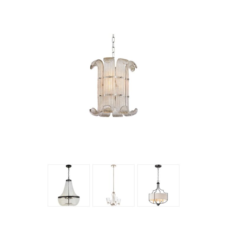 Hudson Valley Brasher Polished Nickel & Champagne Glass Chandelier