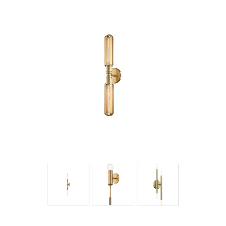 Hudson Valley Red Hook Aged Brass Wall Sconce