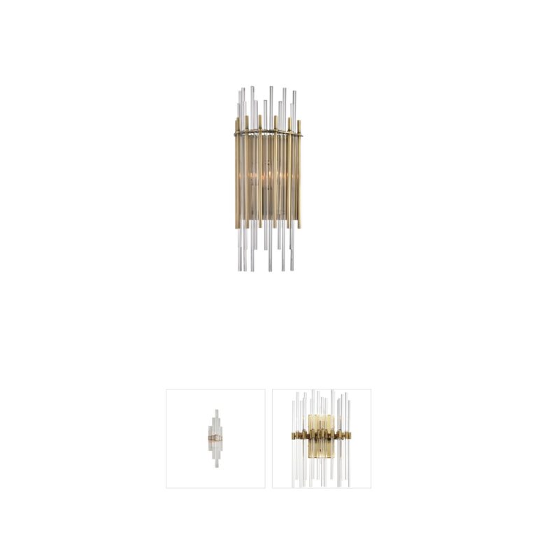 Hudson Valley Wallis Aged Brass Wall Sconce with Clear Glass