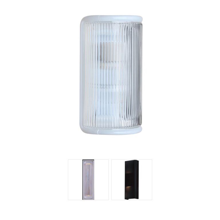 Besa Lighting 3079 Series White Aluminum Outdoor Sconce