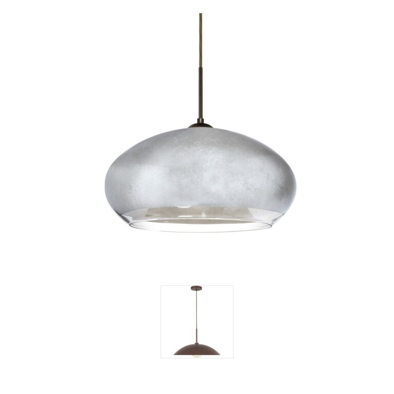 Besa Lighting Brio 14 Silver Foil Bronze LED Pendant