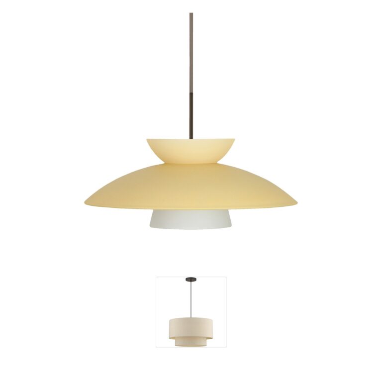 Besa Lighting Trilo 15 Bronze Pendant with Champagne Glass