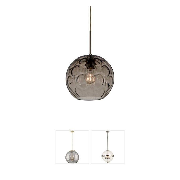 Besa Lighting Bombay Smoke Glass Pendant - Bronze Finish
