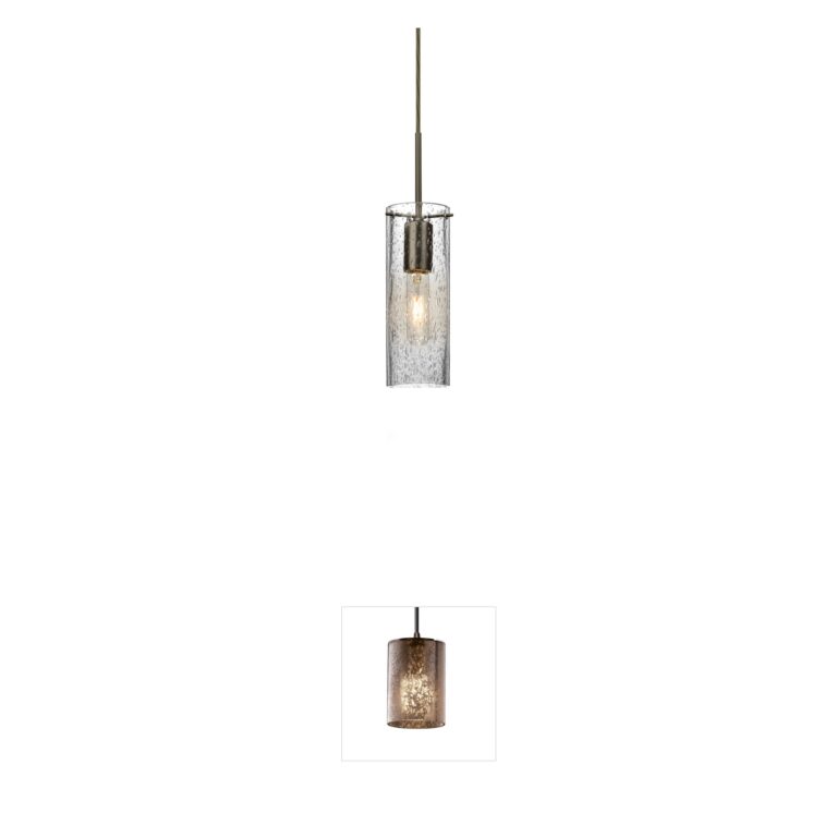 Besa Lighting Juni 10 Clear Bubble Glass Bronze Pendant