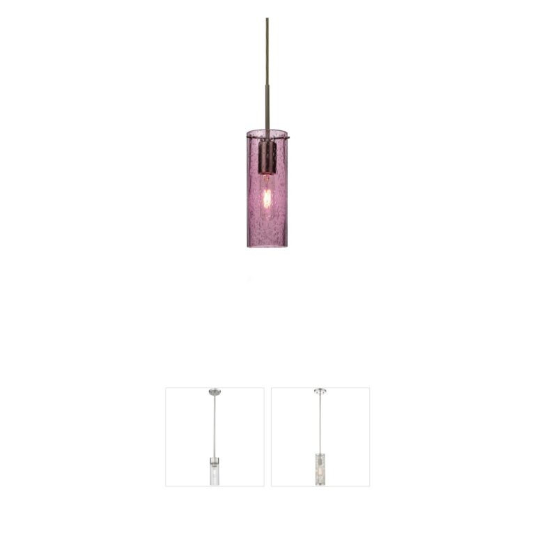 Besa Lighting Juni 10 Plum Bubble Glass Pendant in Bronze