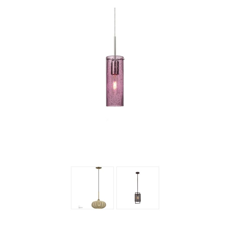 Besa Lighting Juni 10 Plum Bubble Pendant in Satin Nickel
