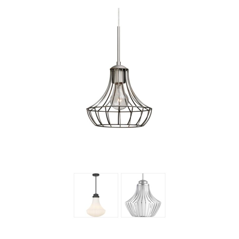 Besa Lighting Spezza 7 Satin Nickel Cord Pendant