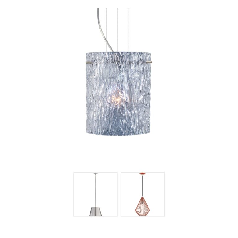 Besa Lighting Tamburo 8 Clear Stone LED Pendant