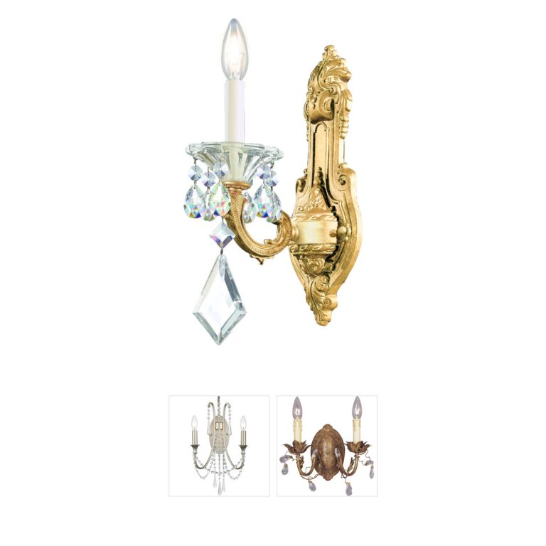 Schonbek La Scala Heirloom Gold Wall Sconce with Swarovski Crystals