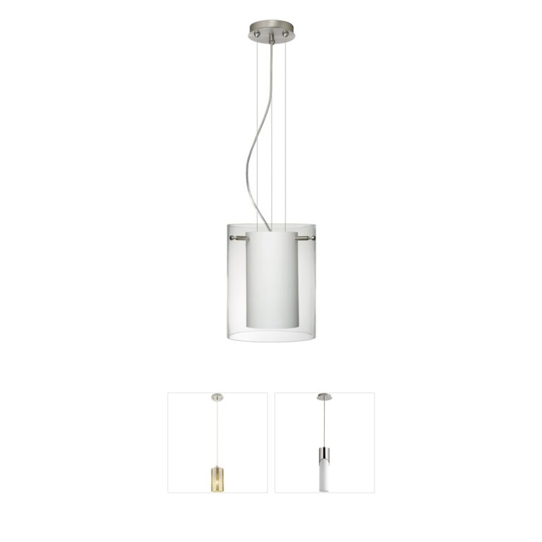 Besa Lighting Pahu 8 Satin Nickel LED Pendant