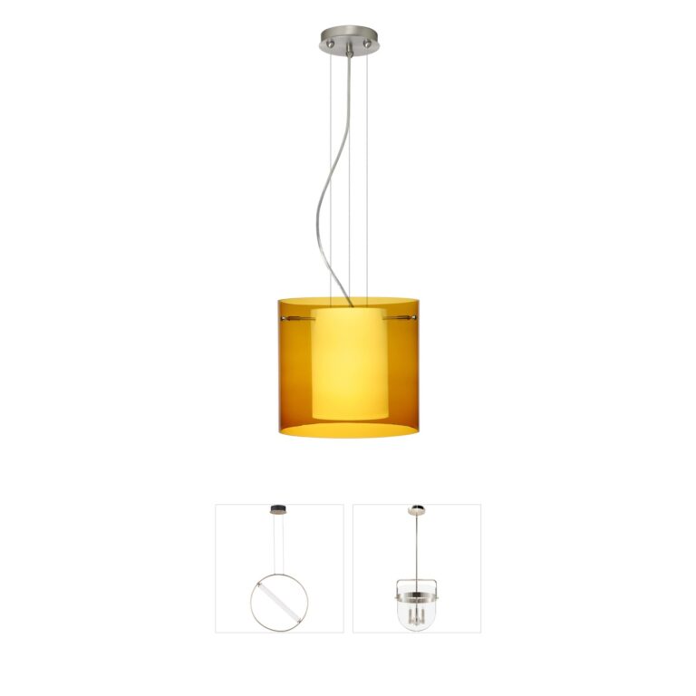 Besa Lighting Pahu 12 Satin Nickel LED Pendant