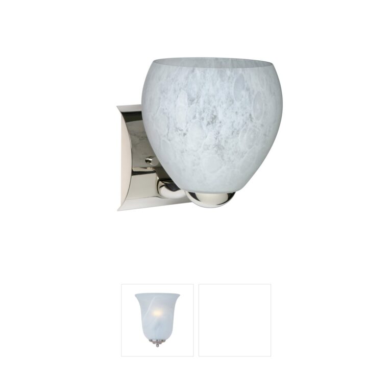 Besa Lighting Bolla Chrome & Carrera Glass Wall Sconce