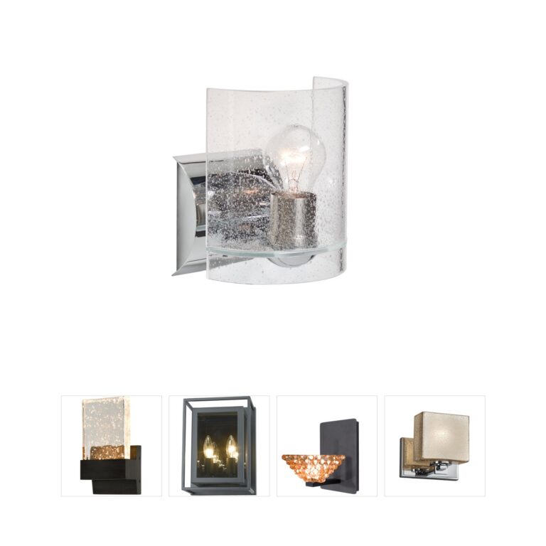Besa Lighting Celtic Bubble Glass Chrome Wall Sconce