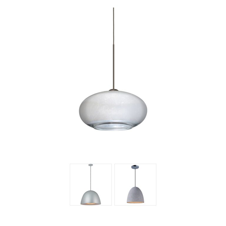 Besa Lighting Brio 7 Silver Foil Bronze LED Pendant