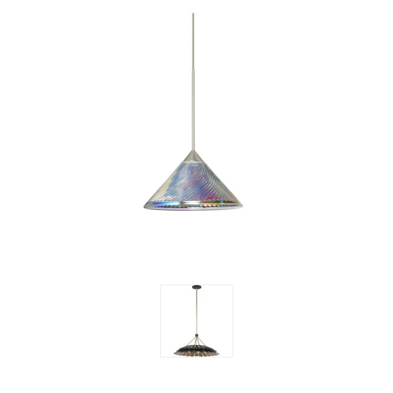 Besa Lighting Kona Dicro Swirl Satin Nickel Pendant