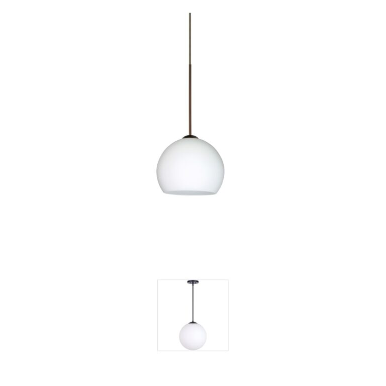 Besa Lighting Palla 5 Bronze & Opal Matte Pendant