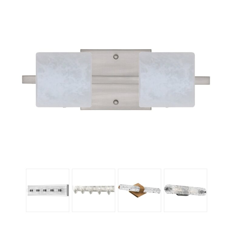 Besa Lighting Paolo Vanity Light - Satin Nickel & Carrera Glass