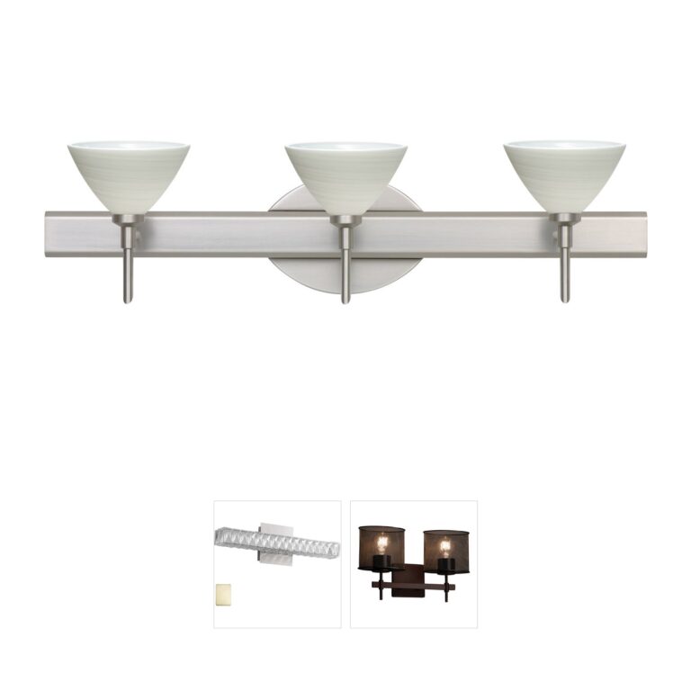 Besa Lighting Domi Collection Satin Nickel Vanity Light