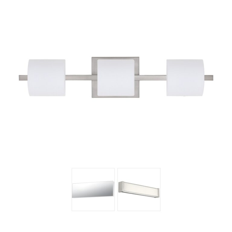 Besa Lighting Paolo Satin Nickel Vanity Light