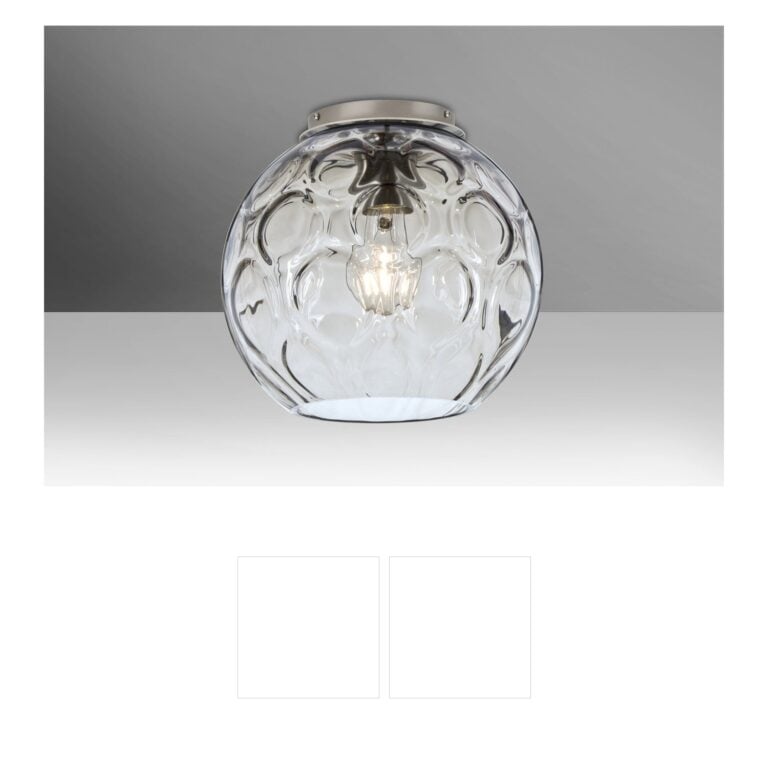 Besa Lighting Bombay Clear Glass Flush Mount