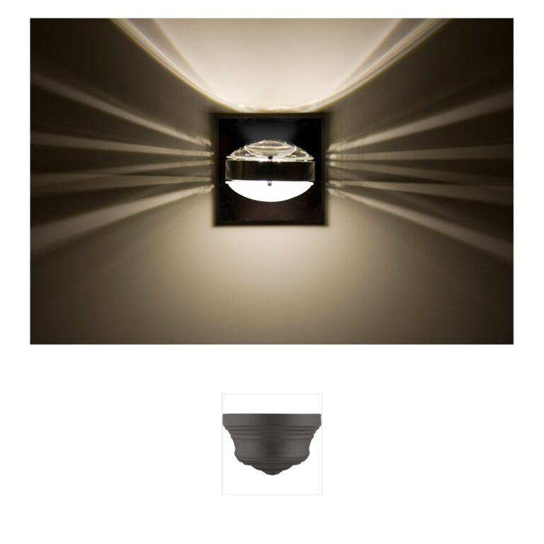 Besa Lighting Optos Clear/Frost Glass LED Wall Sconce in Chrome