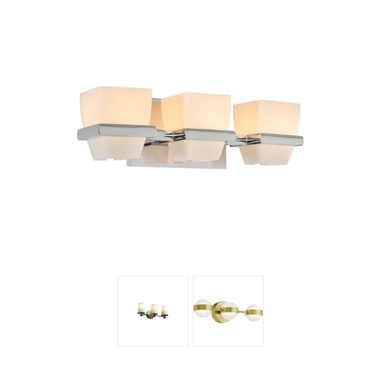Kalco Malibu Chrome & Opal Glass Vanity Light