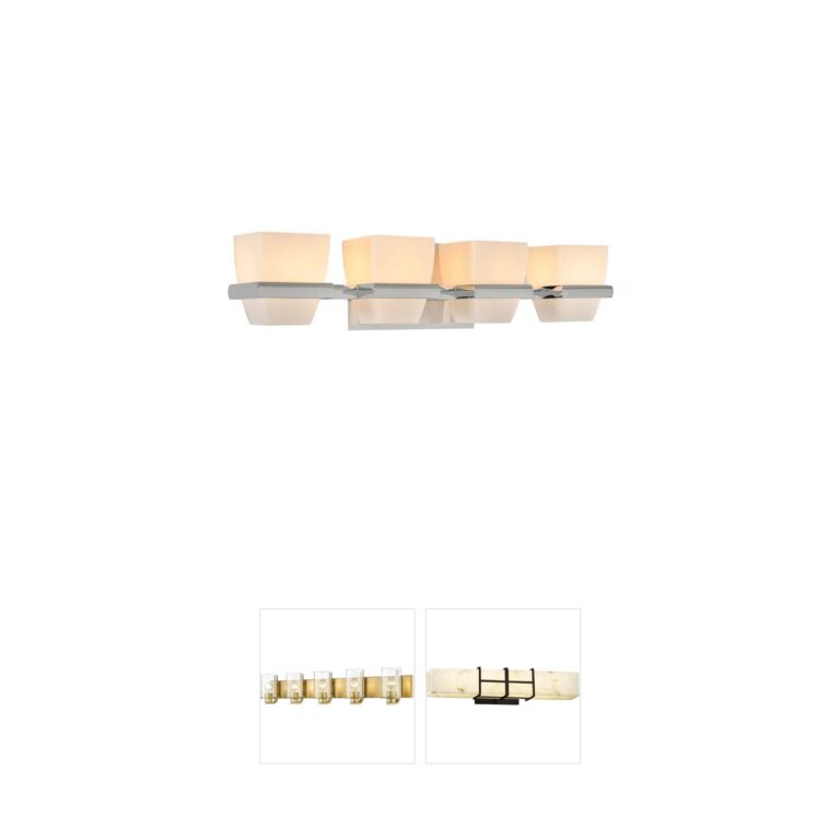 Kalco Malibu 4-Light Chrome Vanity with Opal Glass
