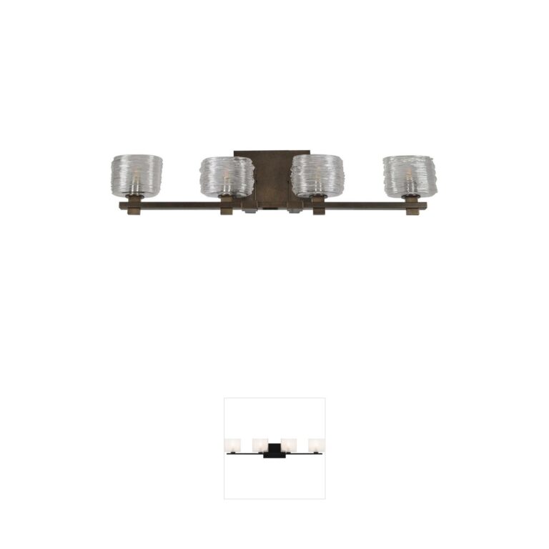 Kalco Clearwater 4-Light Vintage Bronze Vanity Light