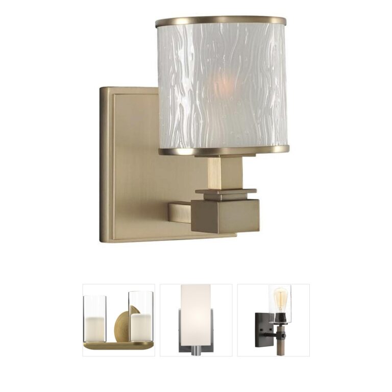 Kalco Destin Brushed Bronze Vanity Light with Water Glass