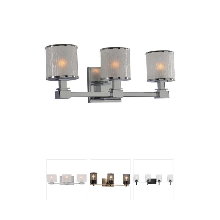 Kalco Lighting Destin Chrome & Water Glass Vanity Light