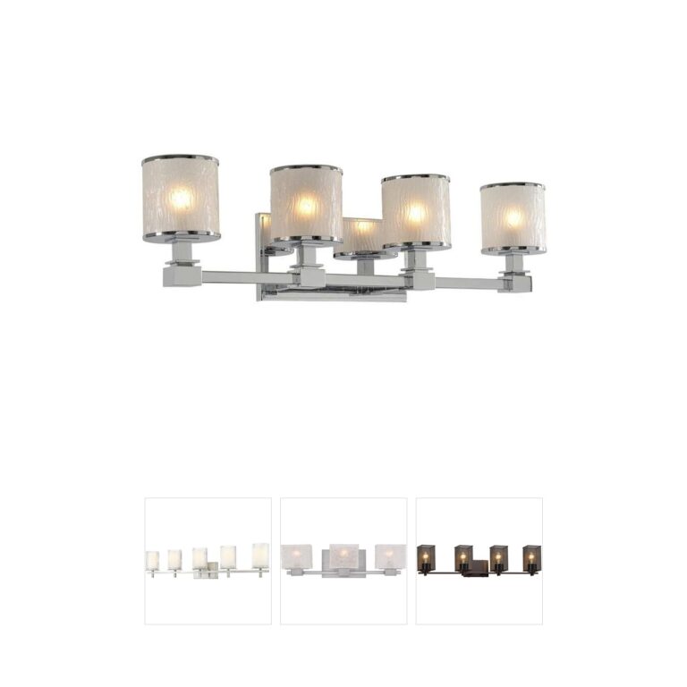 Kalco Lighting Destin Chrome & Water Glass Vanity Light