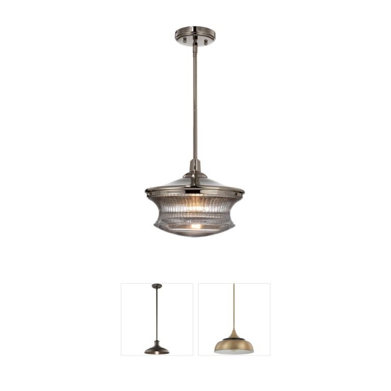 Zeev Lighting Magister Brushed Nickel Single Bulb Pendant