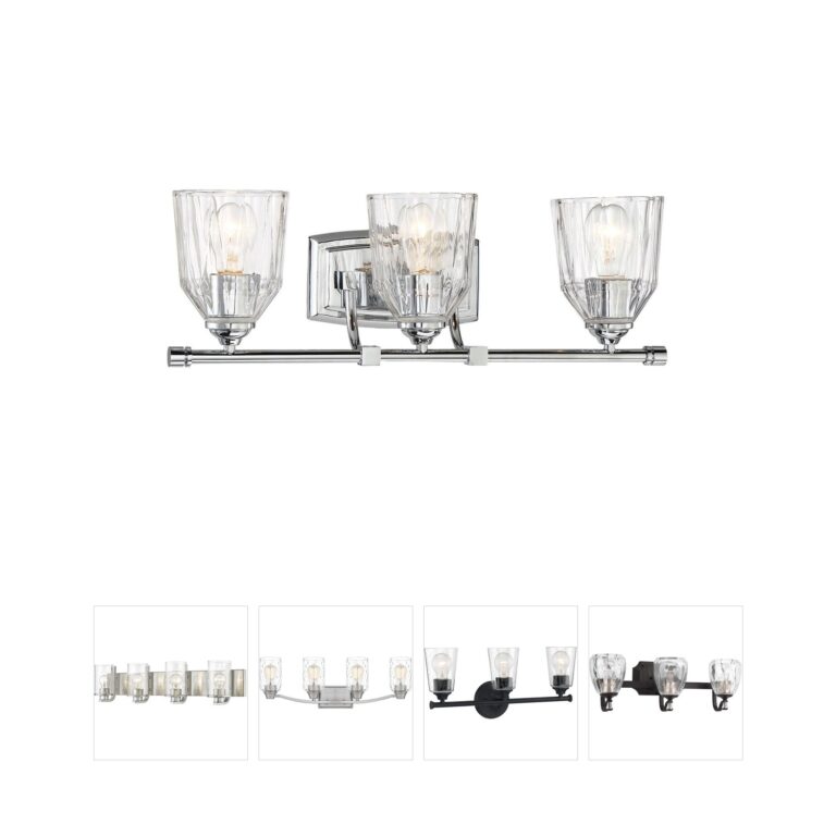 Minka-Lavery D'or Chrome Steel 3-Light Vanity Light with Clear Glass
