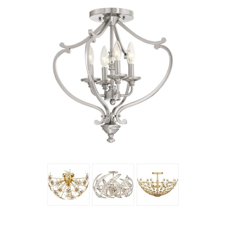 Minka-Lavery Savannah Row Brushed Nickel Semi-Flush Mount