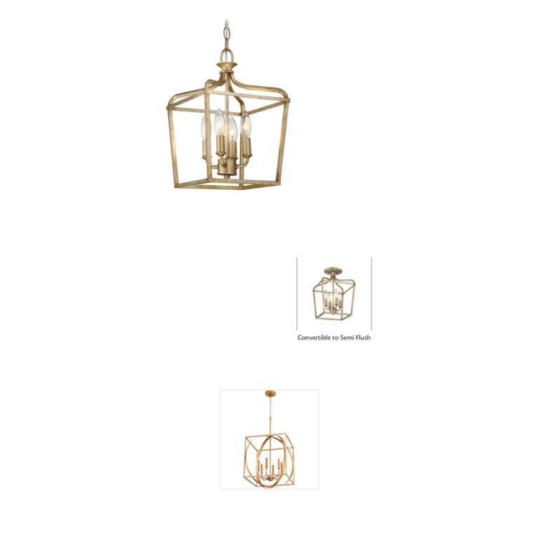 Minka-Lavery Laurel Estate 4-Light Brio Gold Crystal Pendant