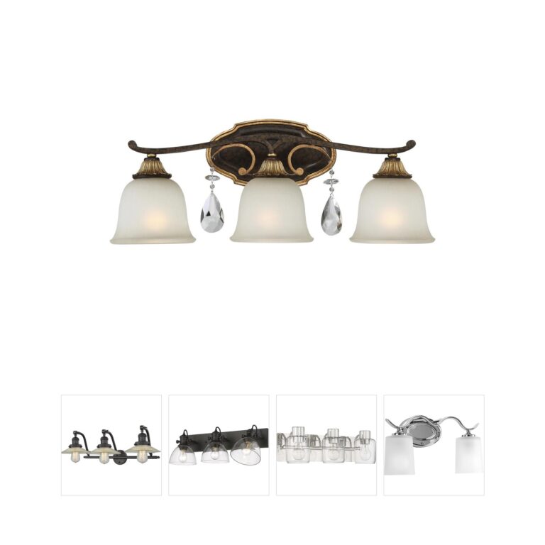 Metropolitan Chateau Nobles Raven Bronze & Gold Vanity Light