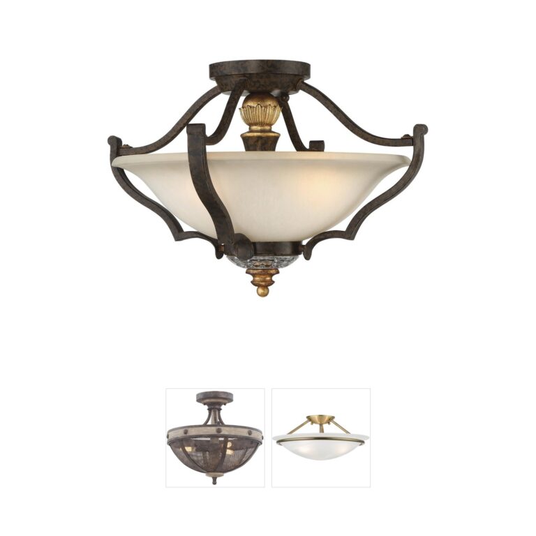Metropolitan Chateau Nobles 3-Light Raven Bronze Semi-Flush Mount