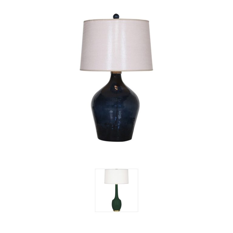 Uttermost Lamone Midnight Blue Glass Table Lamp